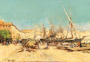 Eugene Galien-Laloue Marseille Port France oil painting artist